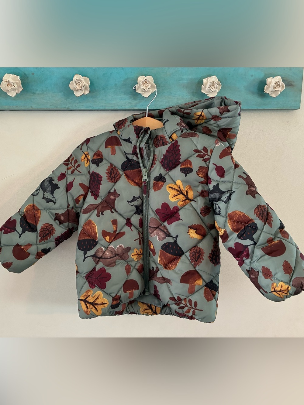Woodland forest quilted jacket 🌲🦊🐿️🍁
